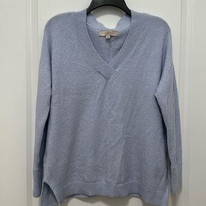 Loft powder blue v-neck sweater